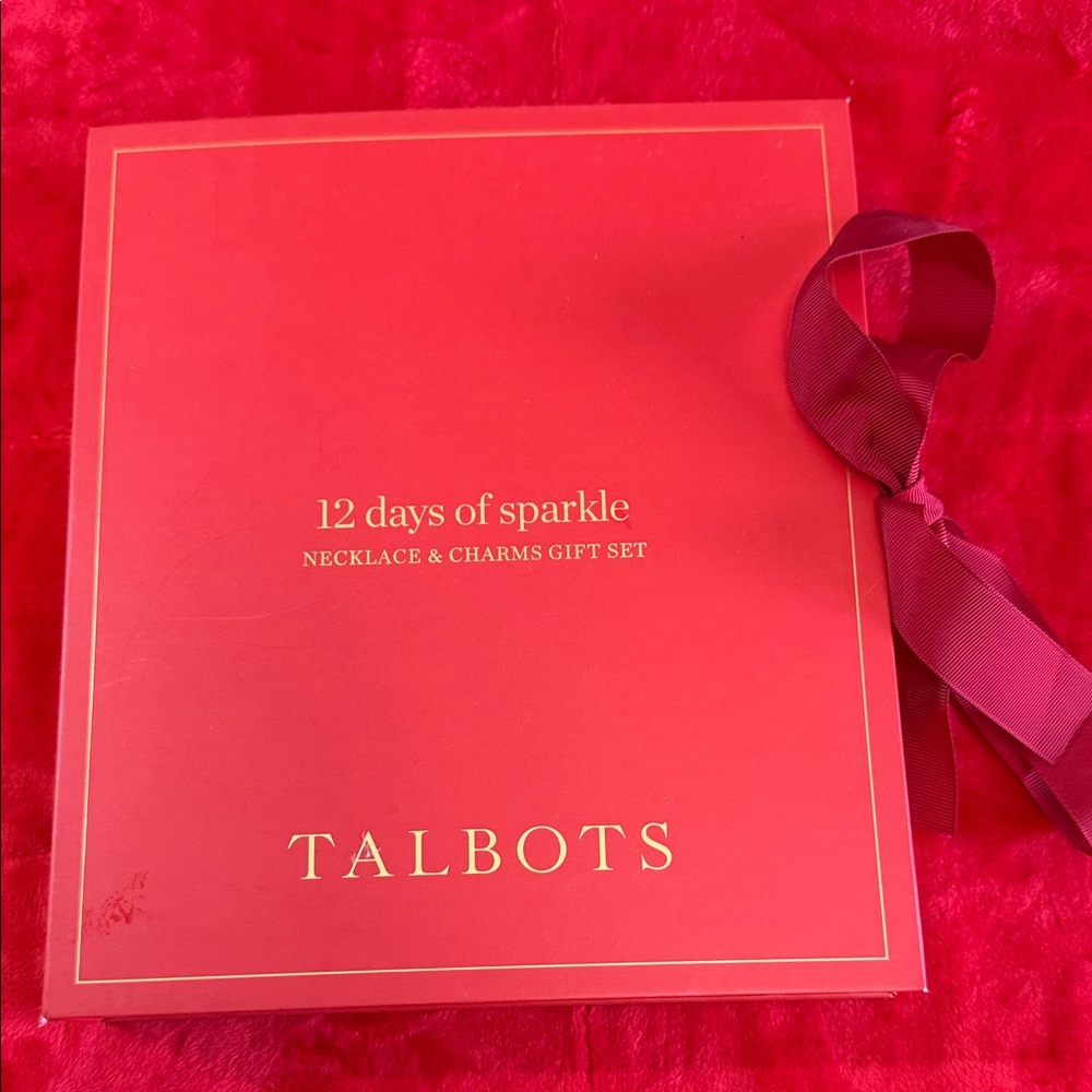 Talbots Red Necklace and Charms Set